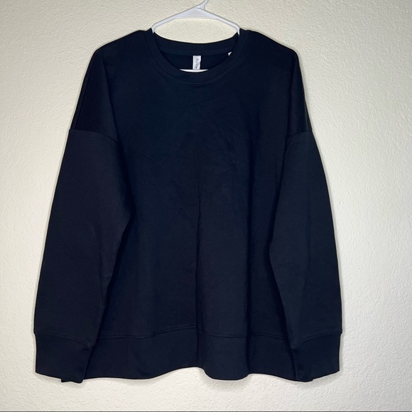 Id Ideology Women's Fleece Black Sweatshirt, Created for Macy's XL - Picture 2 of 10